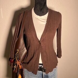 BCBG Brown Women's Cardigan Sweater